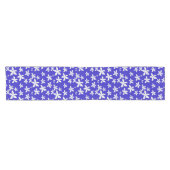 White Floral Design Table Runner Korte Tafelloper (Horizontaal)