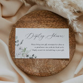 White Floral Display Shower Enclosure Card Informatiekaartje