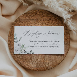 White Floral Display Shower Enclosure Card Informatiekaartje