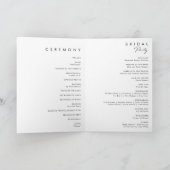 White Floral | Donkergroen gevouwen weddenschap Programma (Binnen)