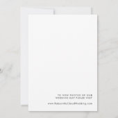 White Floral | Donkergroene aankondiging (Achterkant)