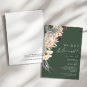 White Floral | Donkergroene aankondiging