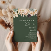 White Floral | Donkergroene repetitie Kaart
