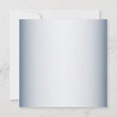 White Floral Elegant Blue Gray Engagement Party Kaart (Achterkant)