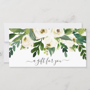 White Floral Elegant Business Cadeaubon