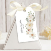 White Floral Elegant Romantic Wedding Gift Labels Cadeaulabel