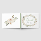 White Floral Elegant Romantic Wedding Guest Book Gastenboek (Volledig)