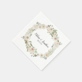 White Floral Elegant Romantic Wedding Napkins Servet (Hoek)