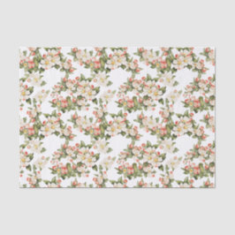 White Floral Elegant Tissuepapier