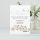 White Floral Elegant Wedding Enclosure Kaart (Staand voorkant)