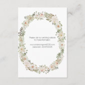 White Floral Elegant Wedding Enclosure Kaart (Achterkant)