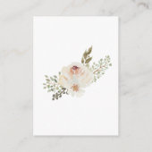 White Floral Elegant Wedding Enclosure Kaart (Achterkant)