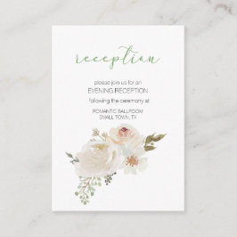 White Floral Elegant Wedding Enclosure Kaart