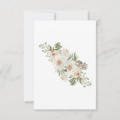 White Floral Elegant Wedding RSVP Card (Achterkant)