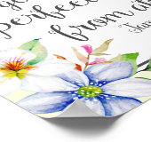 White Floral elke goede en perfecte cadeautjes Poster (Hoek)