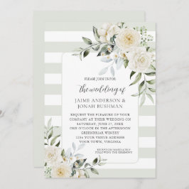 White Floral Eucalyptus Weddenschap Kaart