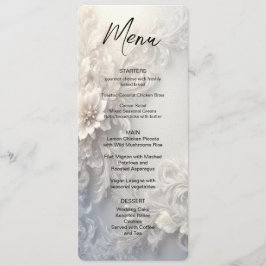 White Floral Flourish Menu
