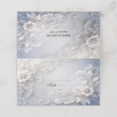 White Floral Flourish Place Card Plaatskaartje (Buitenkant ongevouwen)