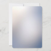 White Floral Flourish Verloving Uitnodiging (Achterkant)