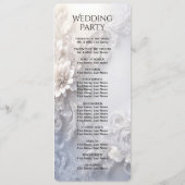 White Floral Flourish Wedding Programma Programmakaart (Achterkant)