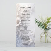 White Floral Flourish Wedding Programma Programmakaart (Staand voorkant)