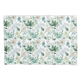 White Floral Flowers Greenery Eucalyptus Elegant Kussensloop