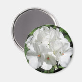 White Floral fotografie Magneet (Voorkant / Achterkant)