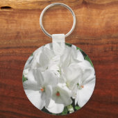 White Floral fotografie Sleutelhanger (Voorkant)