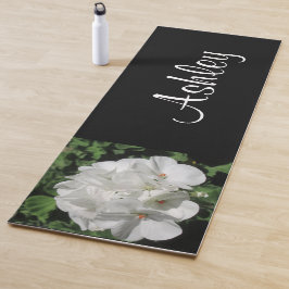 White Floral fotografie Yogamat
