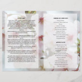 White Floral Funeral Programme sjabloon (Achterkant)