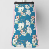 White Floral Garden Pattern Golfheadcover (Draai 90)