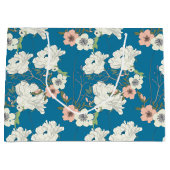 White Floral Garden Pattern Groot Cadeauzakje (Voorkant)