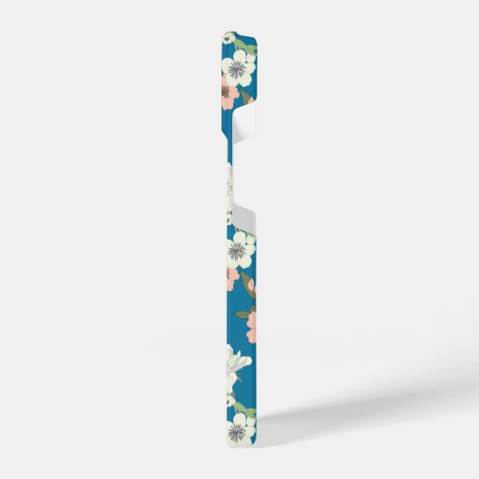 White Floral Garden Pattern iPhone Hoesje (Linkerkant)