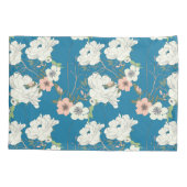 White Floral Garden Pattern Kussensloop (Achterkant)