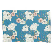 White Floral Garden Pattern Kussensloop (Voorkant)