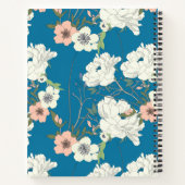 White Floral Garden Pattern Notitieboek (Achterkant)