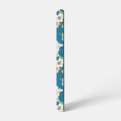 White Floral Garden Pattern Samsung Galaxy Hoesje (Linkerkant)