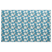 White Floral Garden Pattern Stof (Fat Quarter)