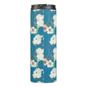 White Floral Garden Pattern Thermosbeker (Achterkant)