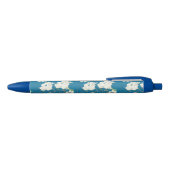 White Floral Garden Pattern Zwarte Inkt Pen (Bovenkant)