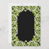 White Floral Garden Wedding Invitation Kaart (Achterkant)