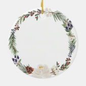 White Floral Godparent Voorstel van Godchild Keramisch Ornament (Achterkant)