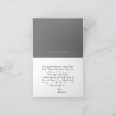 White Floral Gold Accents Monogram B Opmerking Kaa Notitiekaartje (Binnen)