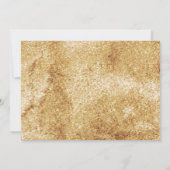 White Floral Gold Autumn Leaves Wedding Kaart (Achterkant)