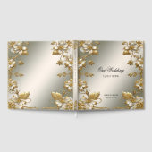 White Floral Gold gastenboek (Volledig)