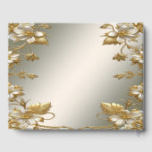 White Floral Gold  gastenboek (Achterkant)