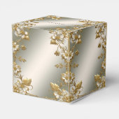 White Floral Gold  gunstbox Bedankdoosjes (Achterkant)