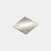White Floral Gold  Post it Notes (Schuin)