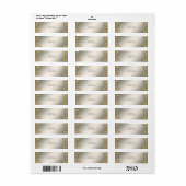 White Floral Gold  Retour Adres Label (Full Sheet)