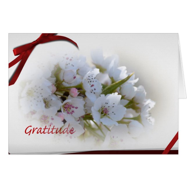 White Floral Gratitude Notes (Voorkant Horizontaal)